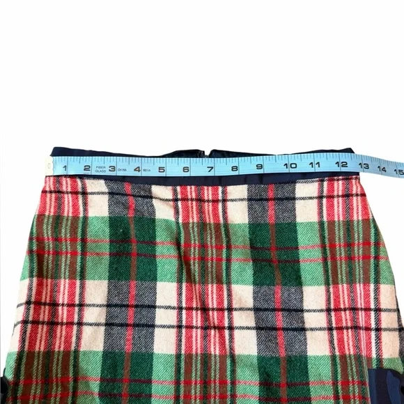 Vineyard Vines Blue Green Red Classic Tartan Plaid Skirt Bows Children’s Sz 12 - Picture 8 of 9